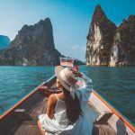 Travel,Summer,Vacation,Concept,,Happy,Solo,Traveler,Asian,Woman,With